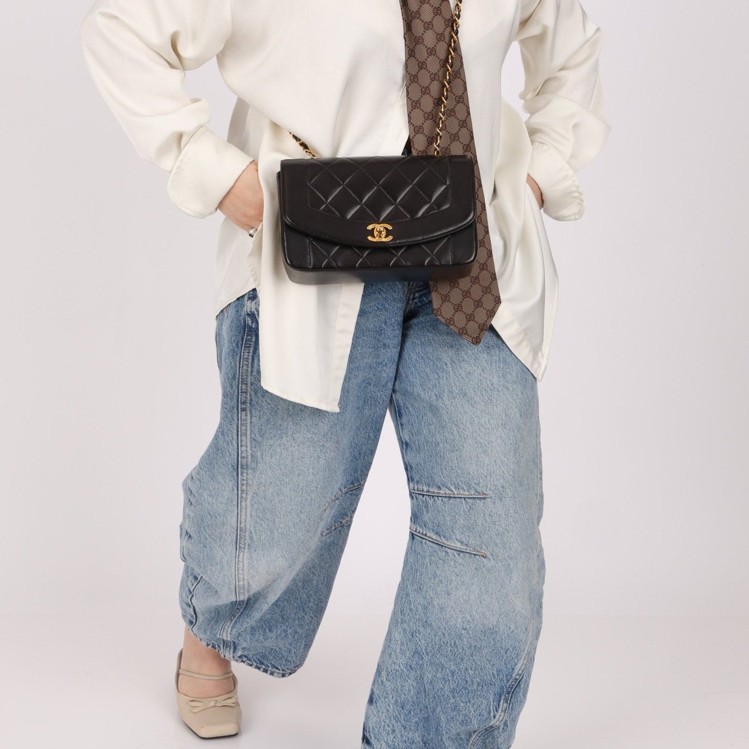 Chanel 1994 Lambskin Small Diana - FashioNica