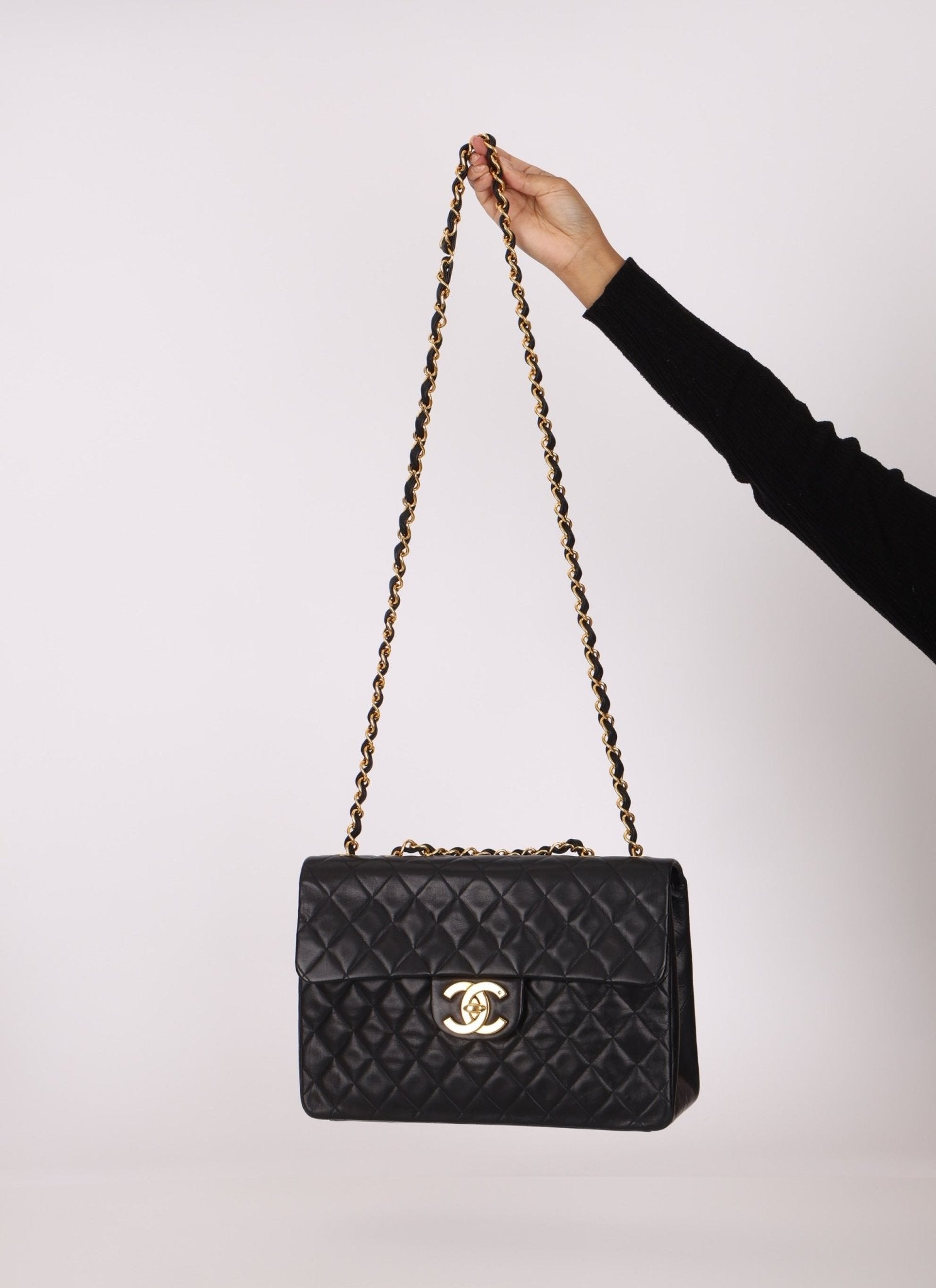 Chanel 1994 XL Logo Lambskin Jumbo Single Flap - FashioNica