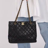 Chanel 1996 Caviar Turnlock Chain Tote - FashioNica