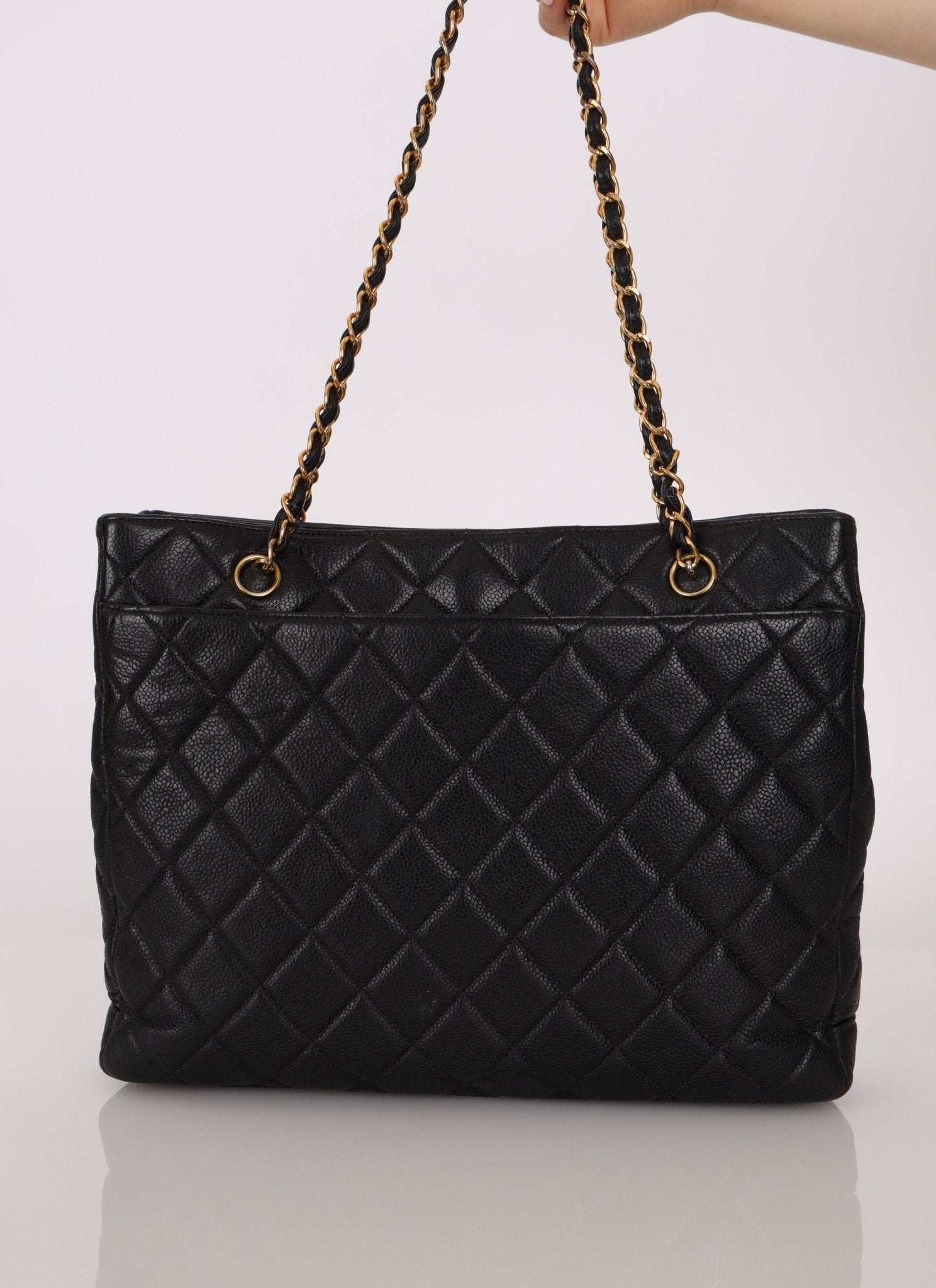 Chanel 1996 Caviar Turnlock Chain Tote - FashioNica