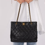 Chanel 1996 Caviar Turnlock Chain Tote - FashioNica