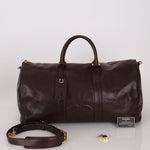 Chanel 1996 Chocolate Caviar Boston Weekender Duffel Bag 24KGP - FashioNica