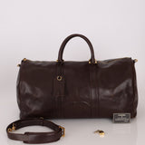 Chanel 1996 Chocolate Caviar Boston Weekender Duffel Bag 24KGP - FashioNica