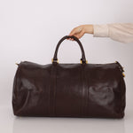 Chanel 1996 Chocolate Caviar Boston Weekender Duffel Bag 24KGP - FashioNica