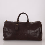 Chanel 1996 Chocolate Caviar Boston Weekender Duffel Bag 24KGP - FashioNica