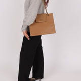 Chanel 1997 Caviar Turnlock Beige Chain Bag - FashioNica