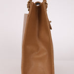 Chanel 1997 Caviar Turnlock Beige Chain Bag - FashioNica