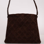 Chanel 1997 Chocolate Suede Turnlock Kelly Shoulder Bag - FashioNica