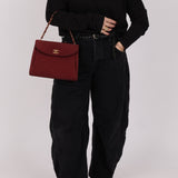 Chanel 1997 Merlot Suede Chain Flap Bag - FashioNica