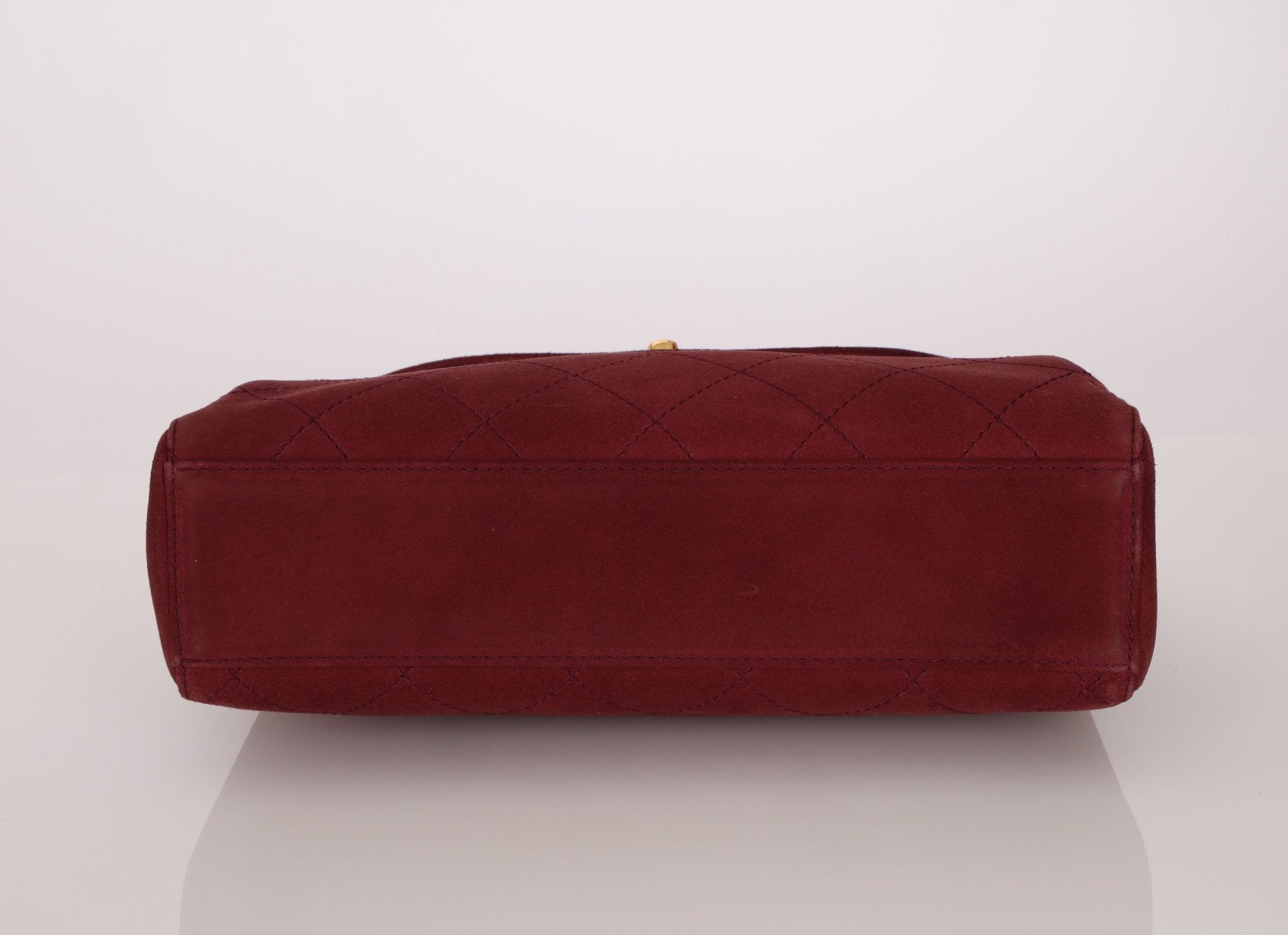 Chanel 1997 Merlot Suede Chain Flap Bag - FashioNica