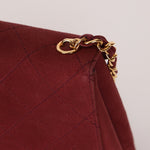 Chanel 1997 Merlot Suede Chain Flap Bag - FashioNica