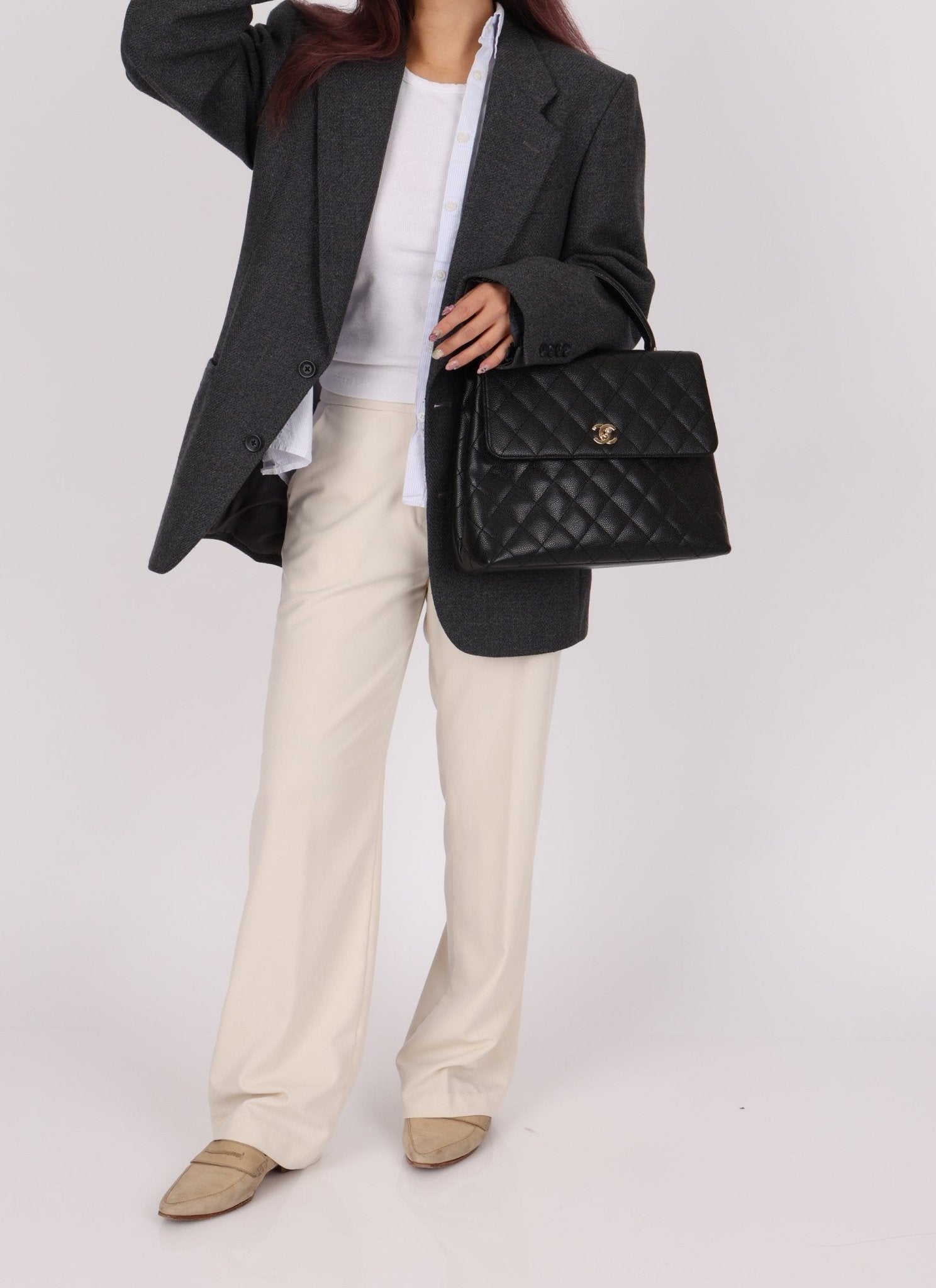 Chanel 2000 Caviar Kelly Top Handle - FashioNica