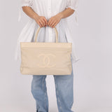 Chanel 2004 Linen Timeless Tote - FashioNica