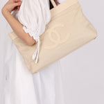Chanel 2004 Linen Timeless Tote - FashioNica
