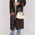 Chanel 2008 Glazed Lambskin Stravinsky Drawstring Bag - FashioNica