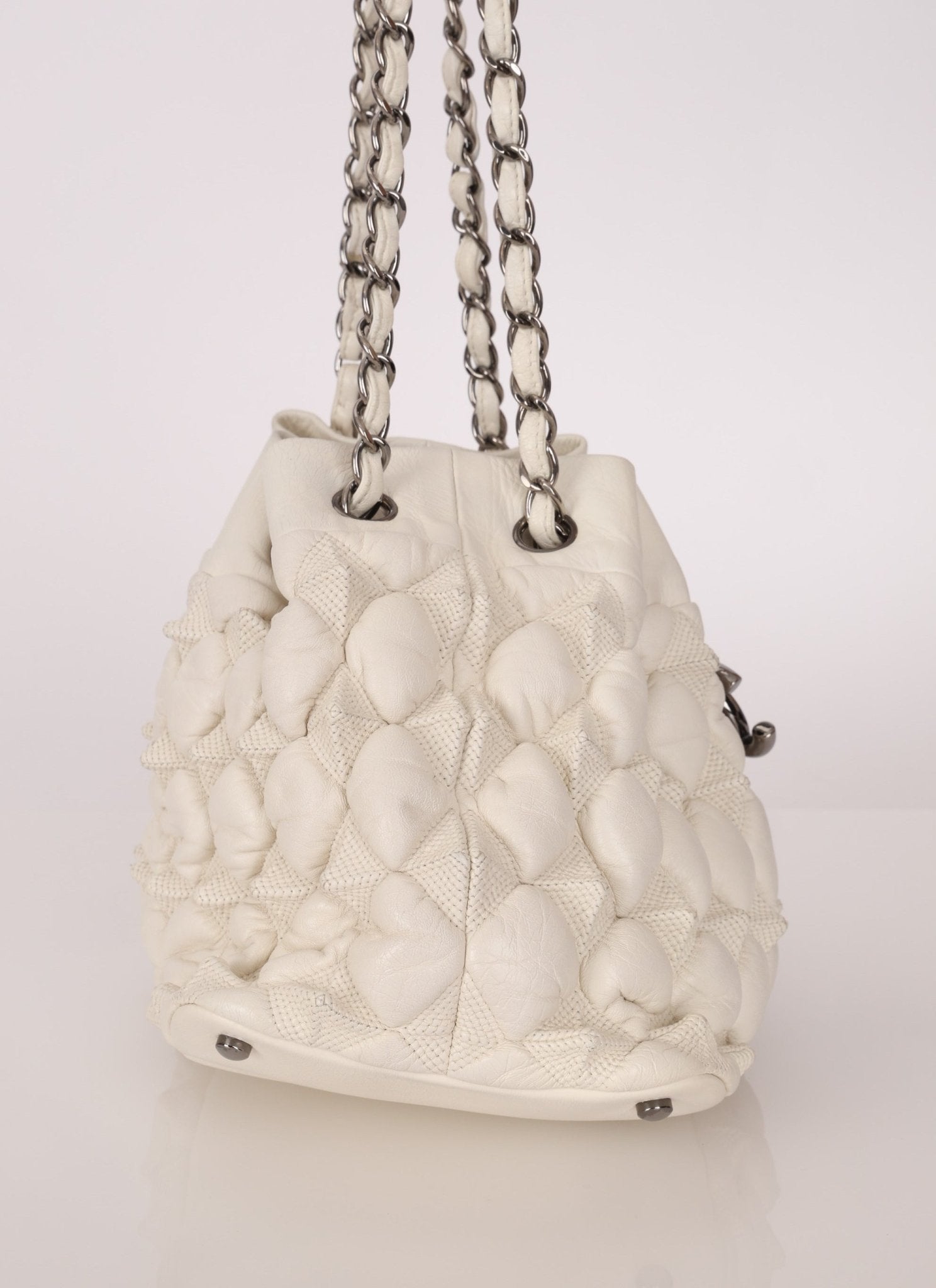 Chanel 2008 Glazed Lambskin Stravinsky Drawstring Bag - FashioNica
