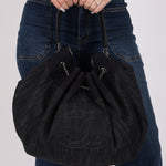 Chanel 2009 Denim Stretch Spirit CC Cabas Hobo - FashioNica