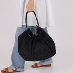 Chanel 2009 Denim Stretch Spirit CC Cabas Hobo - FashioNica