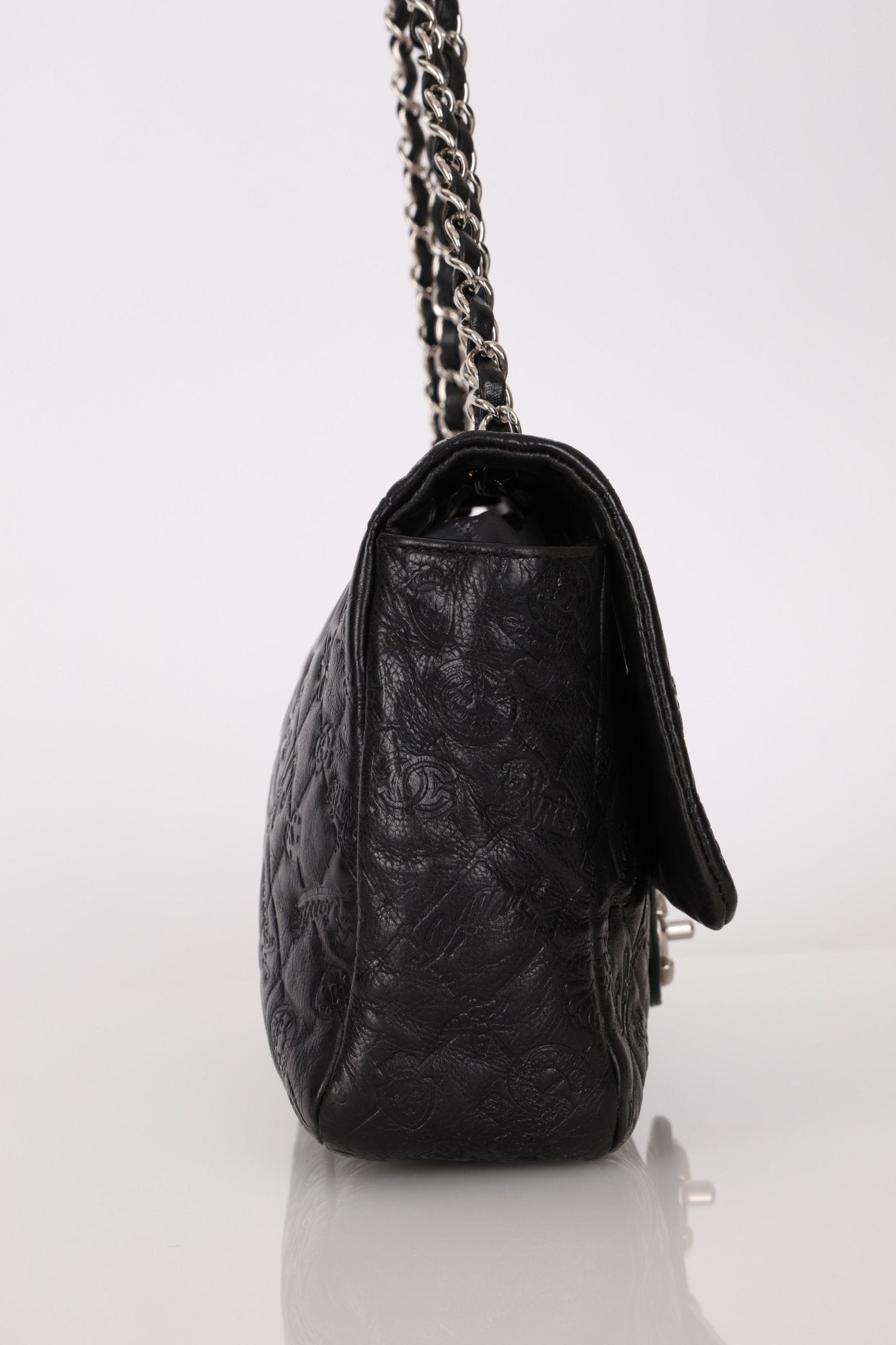 Chanel 2010 Calfskin Embossed Lucky Charms Symbol Flap Bag - FashioNica