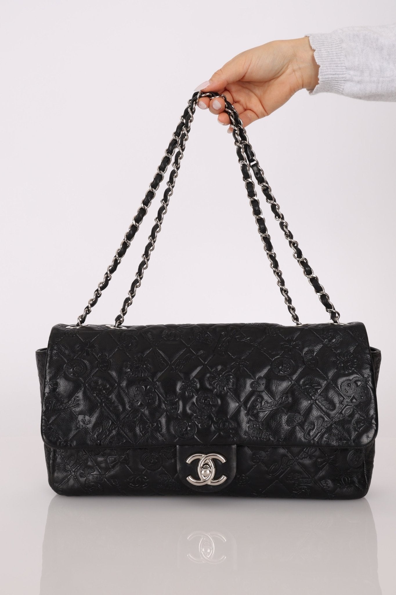 Chanel 2010 Calfskin Embossed Lucky Charms Symbol Flap Bag - FashioNica