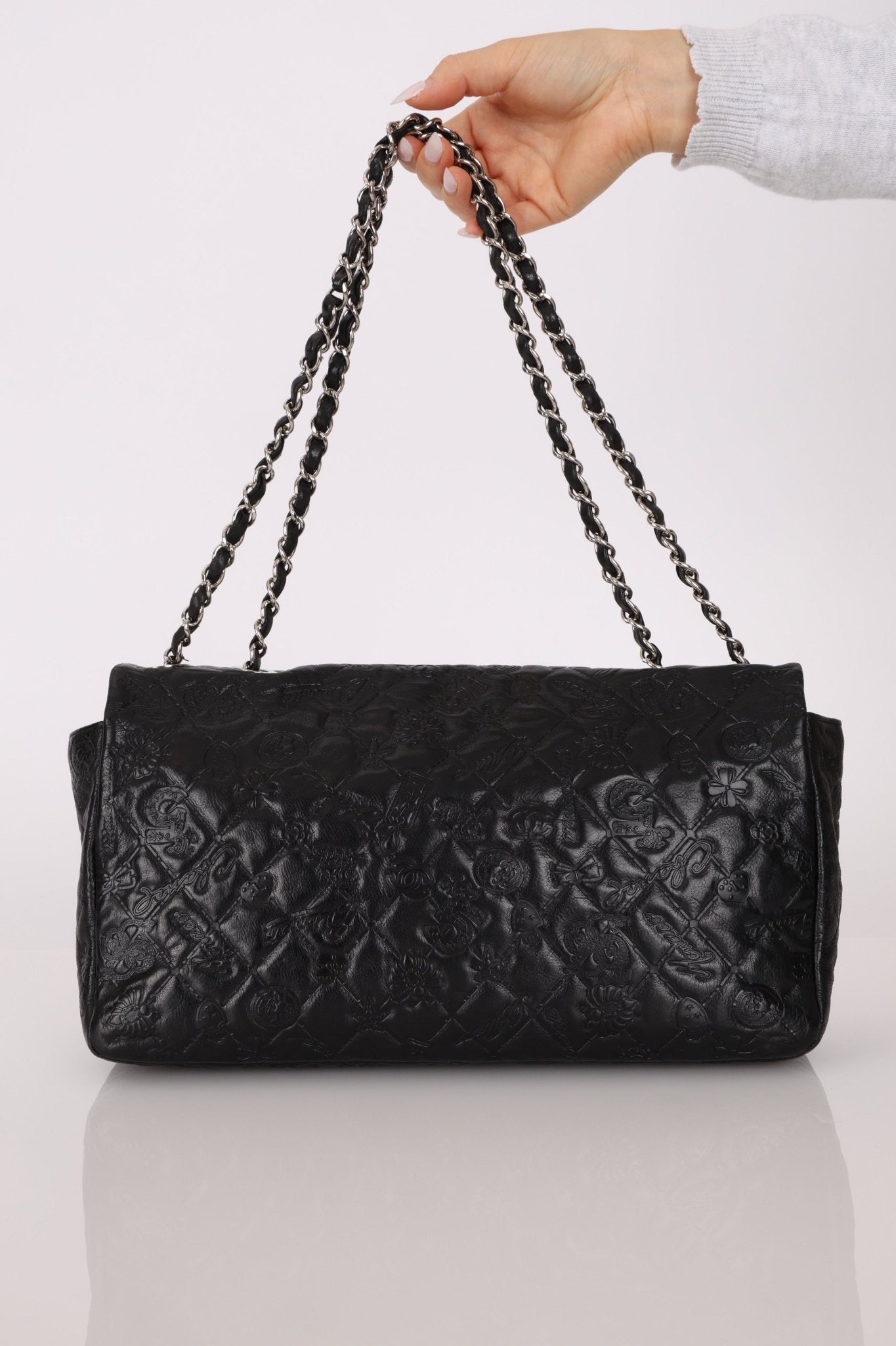 Chanel 2010 Calfskin Embossed Lucky Charms Symbol Flap Bag - FashioNica