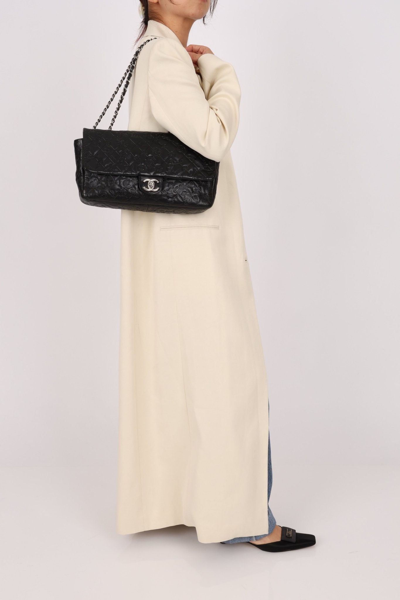 Chanel 2010 Calfskin Embossed Lucky Charms Symbol Flap Bag - FashioNica