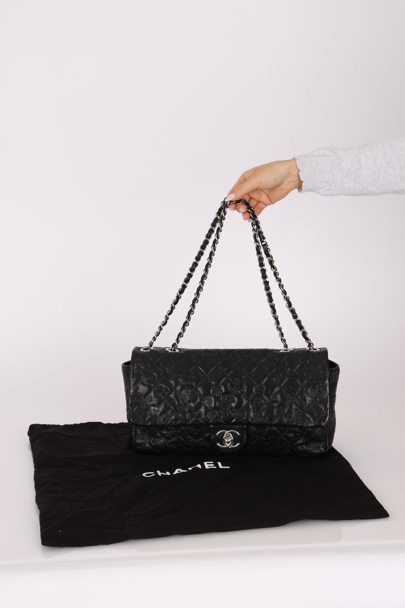 Chanel 2010 Calfskin Embossed Lucky Charms Symbol Flap Bag - FashioNica