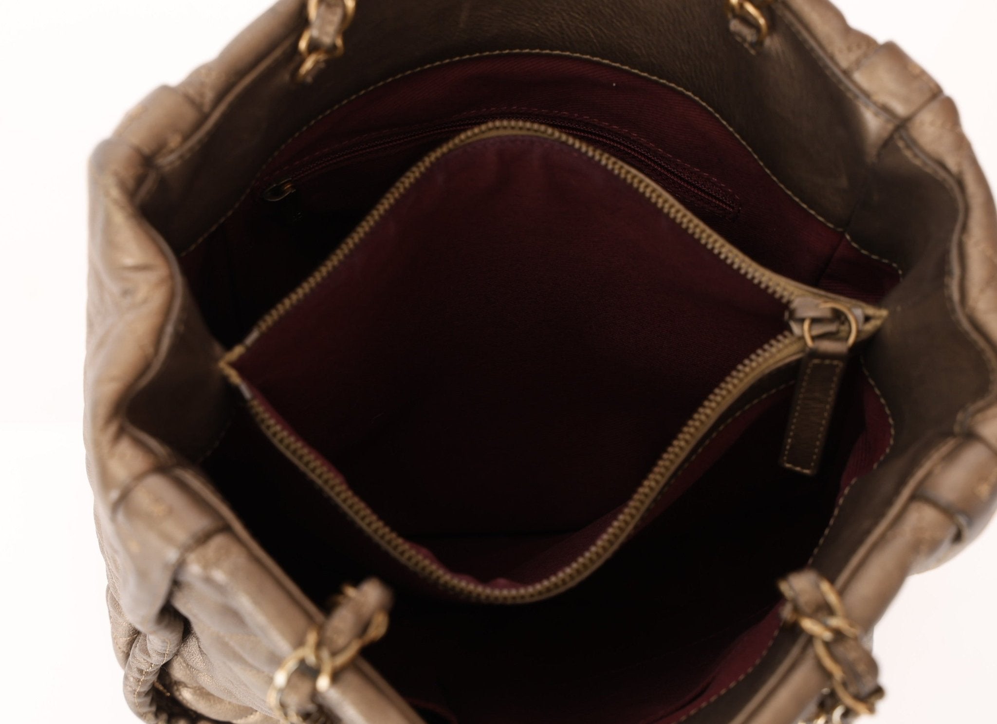 Chanel 2011 Calfskin Paris - Byzance Bronze Instanbul Chain Tote - FashioNica