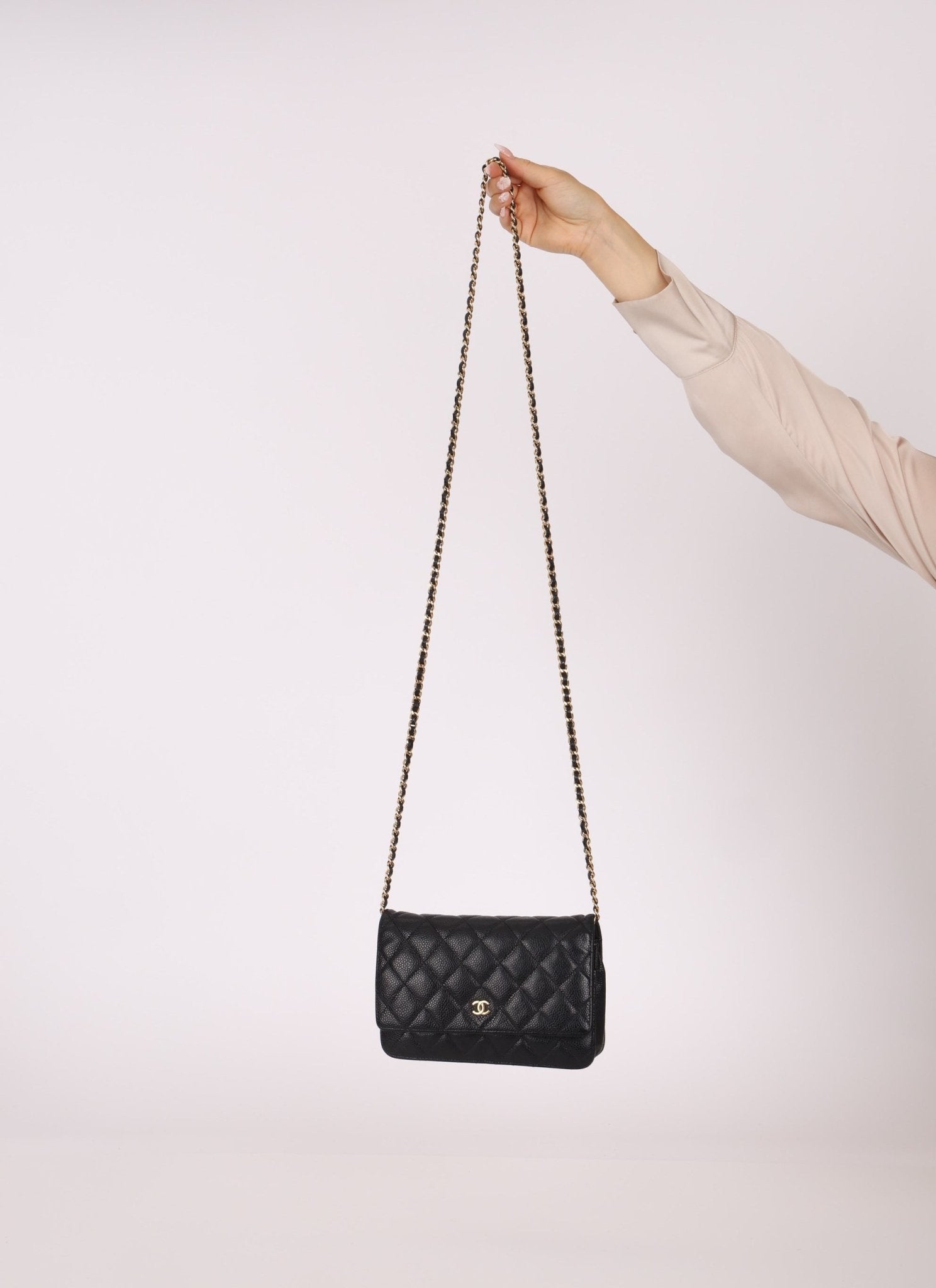 Chanel 2013 Black Caviar Wallet on Chain - FashioNica