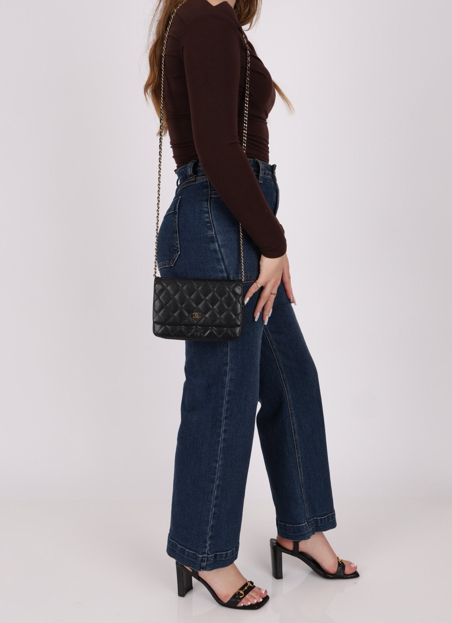 Chanel 2013 Black Caviar Wallet on Chain - FashioNica