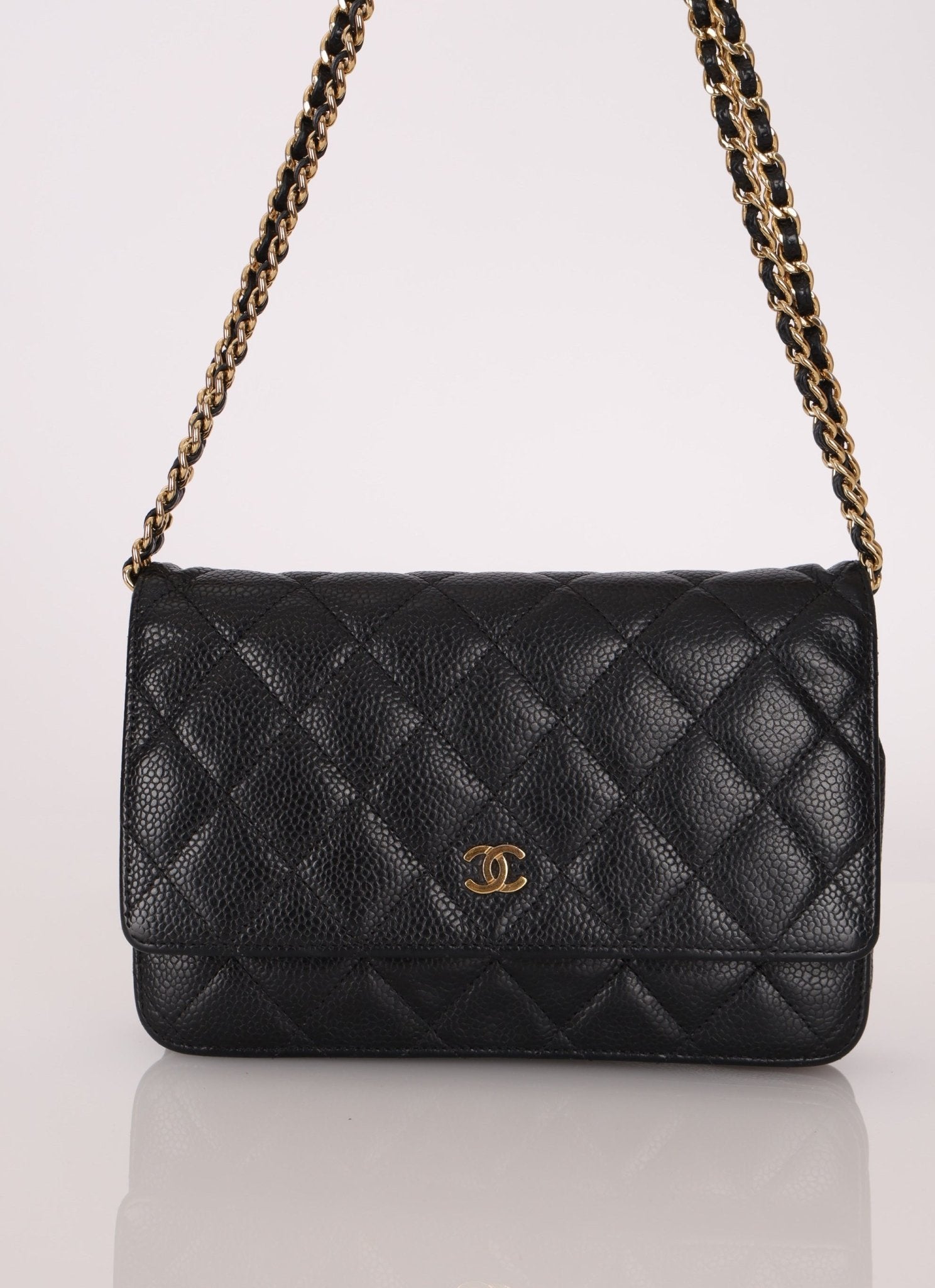 Chanel 2013 Black Caviar Wallet on Chain - FashioNica