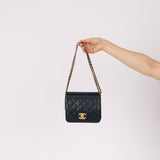 Chanel 2013 Dark Evergreen Lambskin Turnlock Square Flap Bag - FashioNica