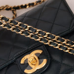 Chanel 2013 Dark Evergreen Lambskin Turnlock Square Flap Bag - FashioNica