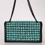 Chanel 2015 Houndstooth Tweed Single Flap - FashioNica