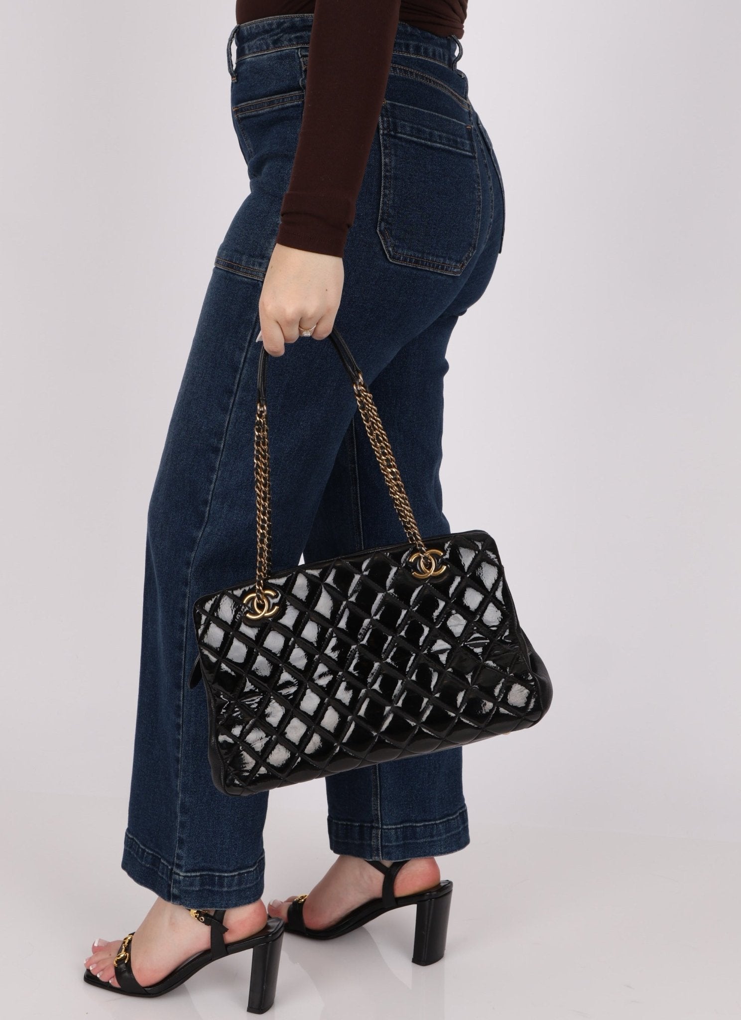 Chanel 2015 Patent CC Eyelet Tote - FashioNica