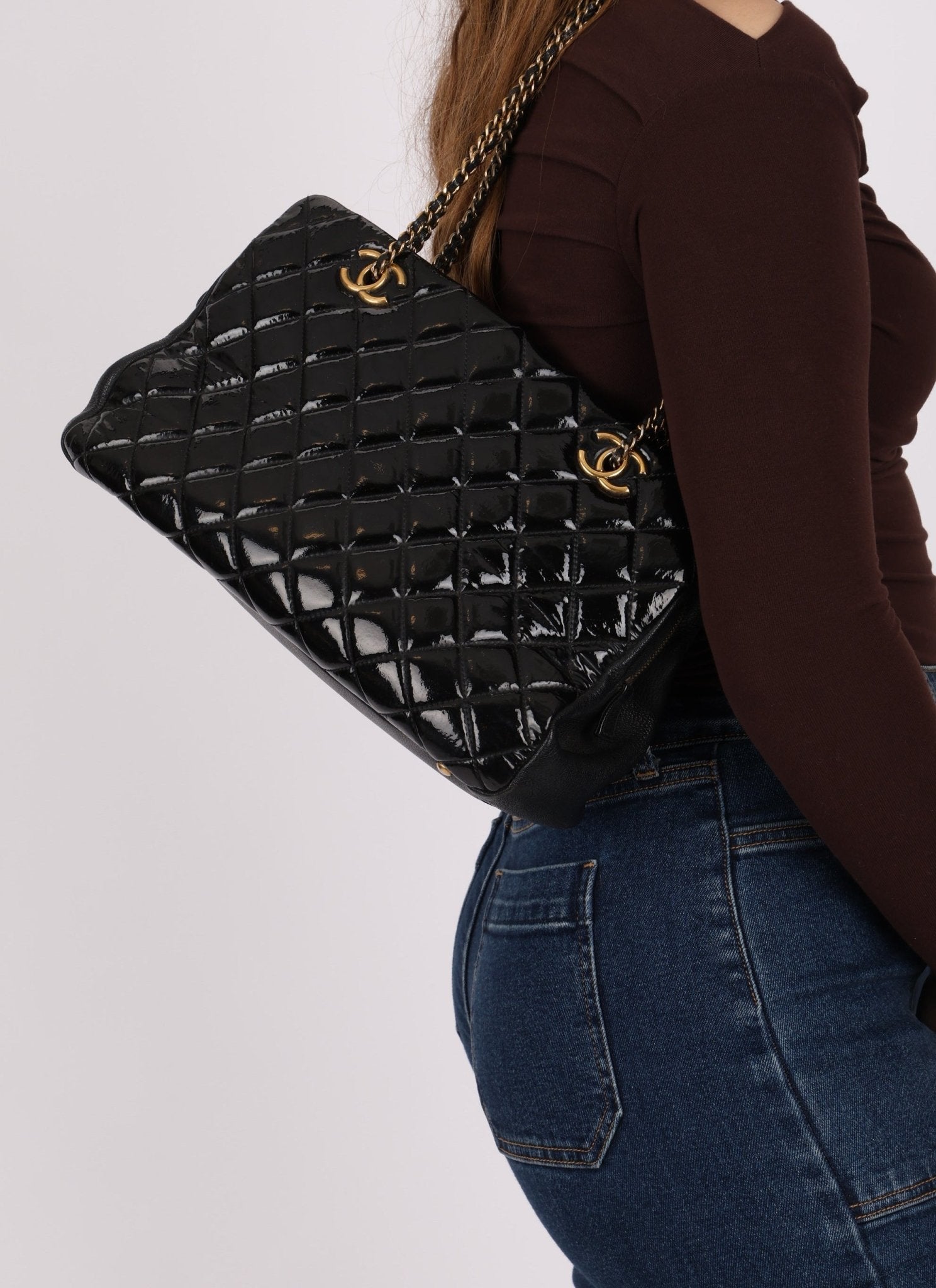 Chanel 2015 Patent CC Eyelet Tote - FashioNica
