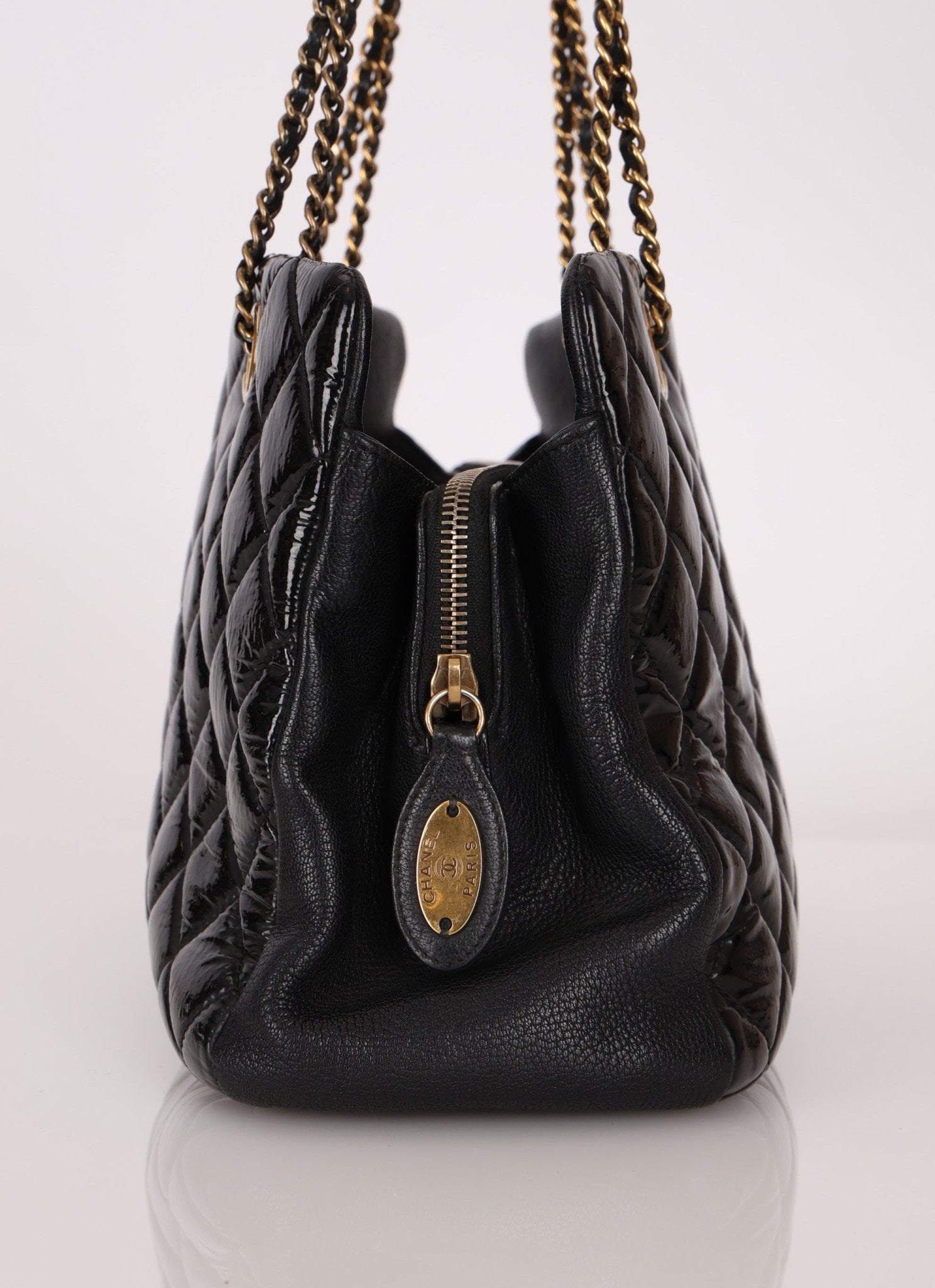 Chanel 2015 Patent CC Eyelet Tote - FashioNica