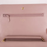 Chanel 2016 Mademoiselle Lilac Sheepskin Wallet on Chain - FashioNica