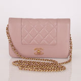 Chanel 2016 Mademoiselle Lilac Sheepskin Wallet on Chain - FashioNica