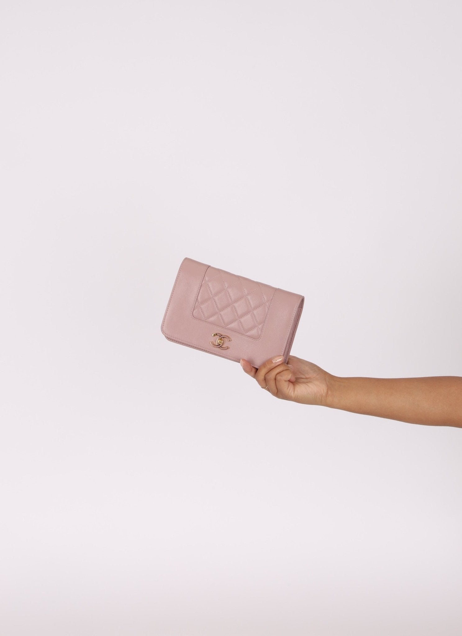 Chanel 2016 Mademoiselle Lilac Sheepskin Wallet on Chain - FashioNica