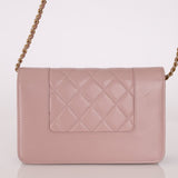 Chanel 2016 Mademoiselle Lilac Sheepskin Wallet on Chain - FashioNica