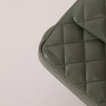 Chanel 2018 Eucalyptus Green Iridescent Caviar Small Double Flap - FashioNica