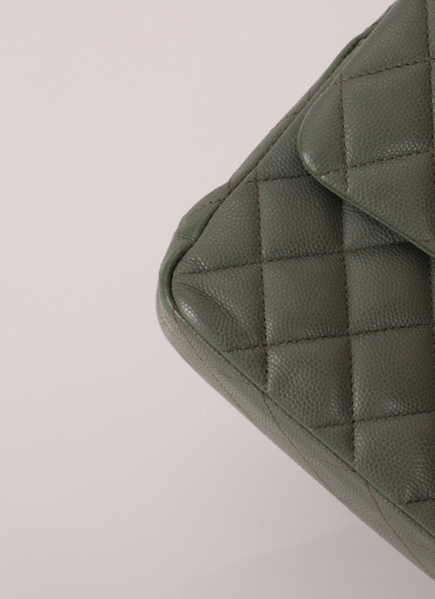 Chanel 2018 Eucalyptus Green Iridescent Caviar Small Double Flap - FashioNica