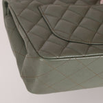 Chanel 2018 Eucalyptus Green Iridescent Caviar Small Double Flap - FashioNica