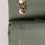 Chanel 2018 Eucalyptus Green Iridescent Caviar Small Double Flap - FashioNica