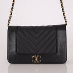 Chanel 2019 Black Caviar & Sheepskin Mademoiselle Wallet on Chain - FashioNica