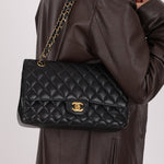 Chanel 2019 Caviar Medium Classic Double Flap GHW - FashioNica
