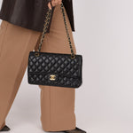 Chanel 2019 Caviar Medium Classic Double Flap GHW - FashioNica
