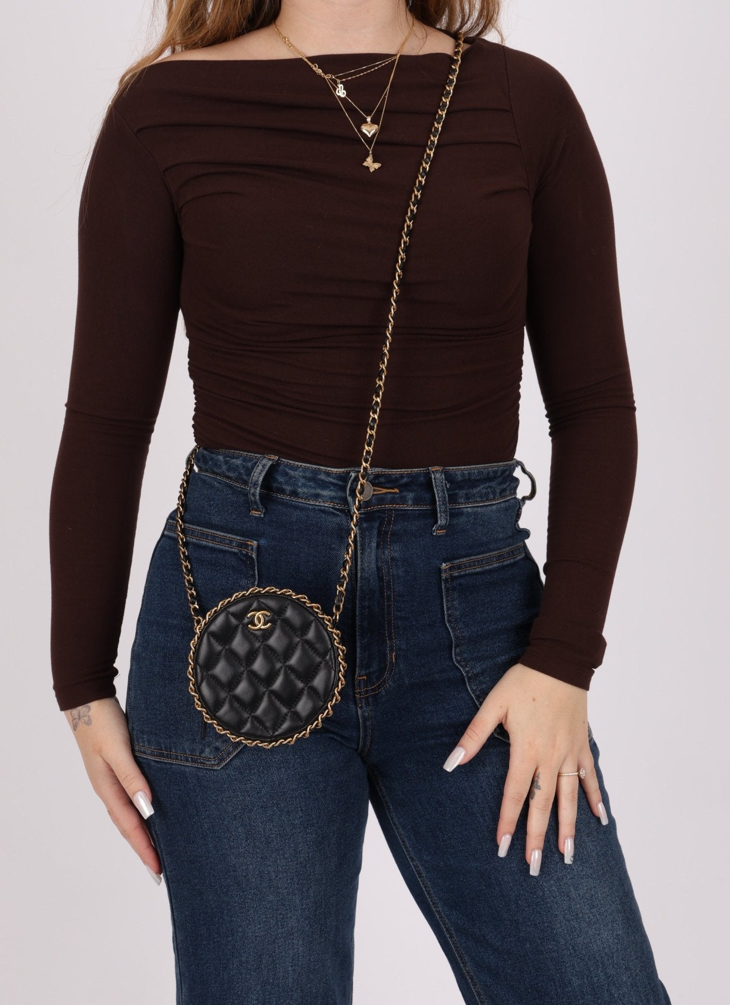 Chanel 2020 Lambskin Chain Around Round Crossbody - FashioNica