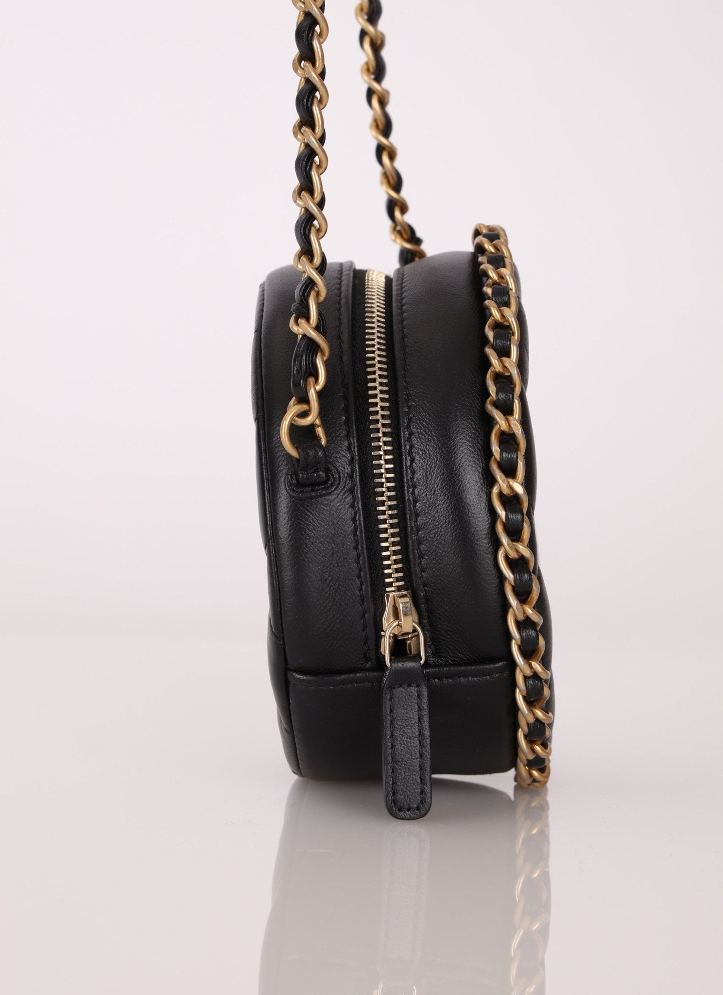 Chanel 2020 Lambskin Chain Around Round Crossbody - FashioNica